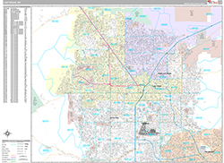 Las Vegas Wall Map Premium Style 2026